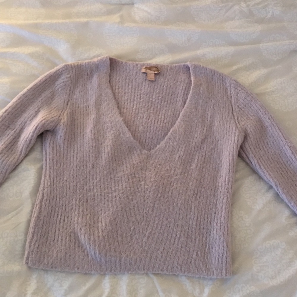 FUZZY LAVENDER SWEATER